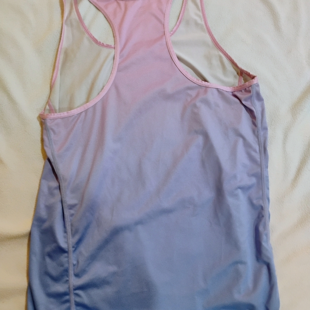 Pink-to-Lavender Ombre Racerback Tank Top - Picture 3 of 5